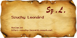 Szuchy Leonárd névjegykártya